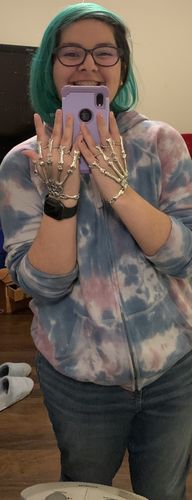 Customer photo review of Skeleton Hand Bracelet