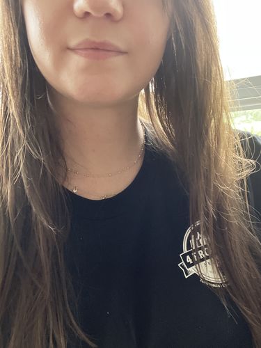 Customer photo review of Short Orb Necklace