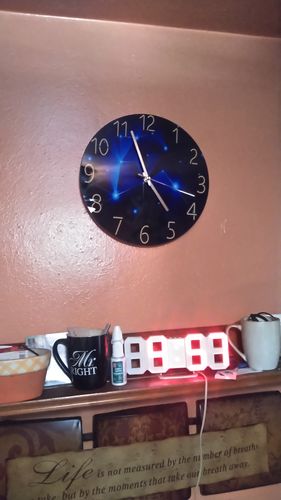 Customer photo review of Modern Visions Geometric Wall Clock