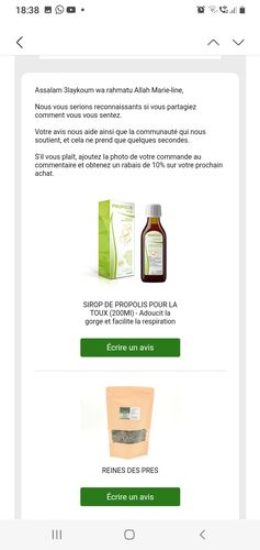 Customer photo review of PACK PROPOLIS + 1 SIROP PROPOLIS OFFERT (Offre disponible jusqu'à dimanche minuit)