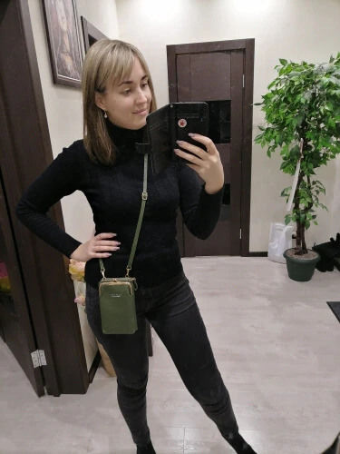 Customer photo review of Crystal Leather Shoulder Bag