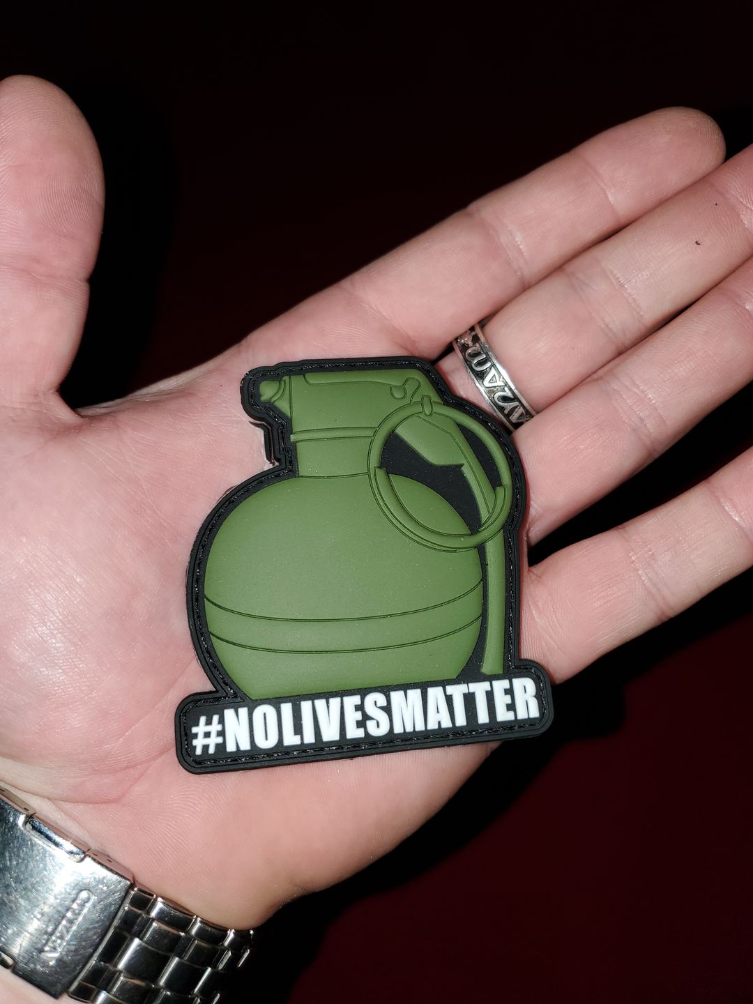 Customer photo review of #NOLIVESMATTER Morale Patch