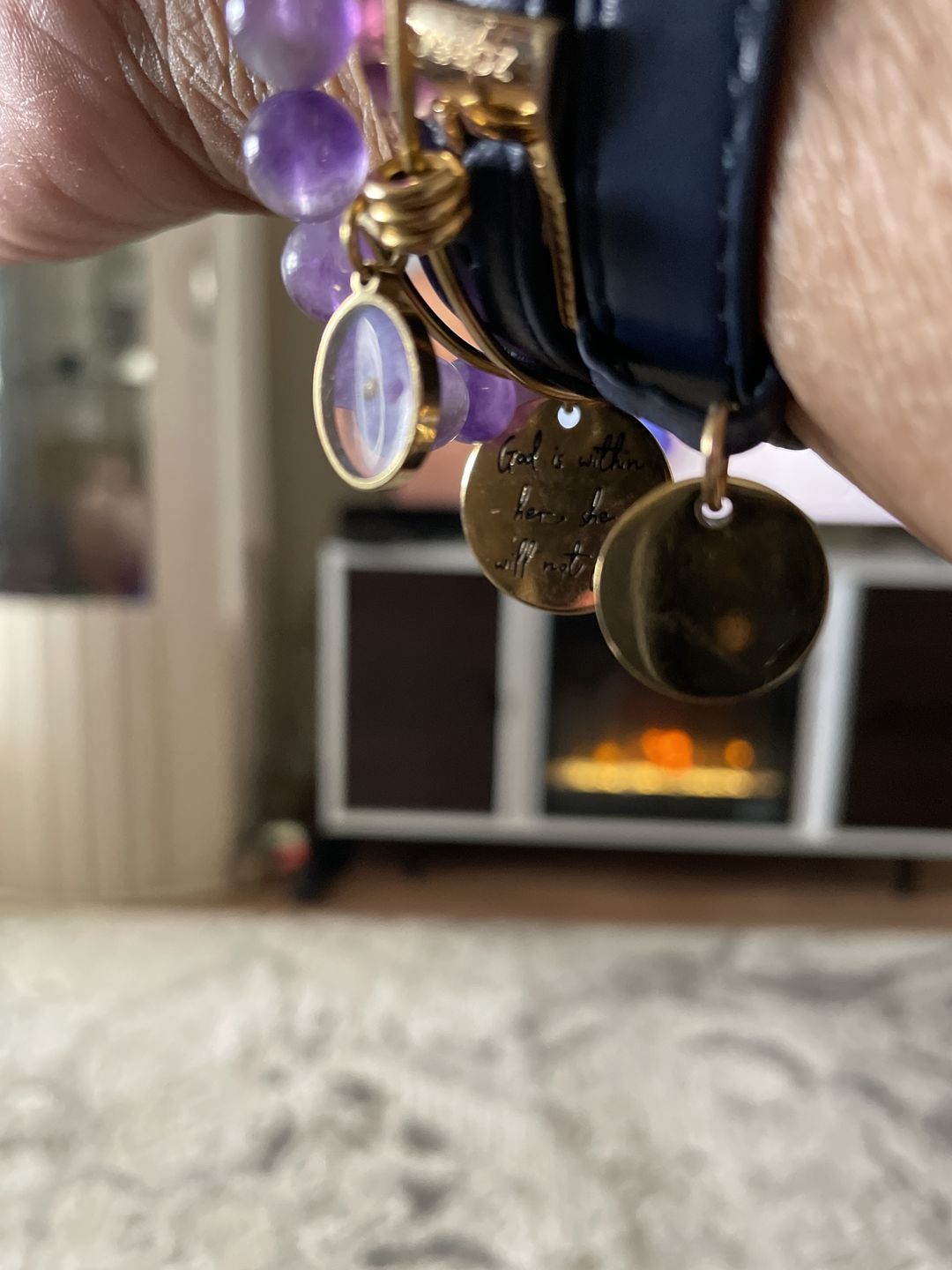 Customer photo review of God is Within Her, She Will Not Fail Bracelet