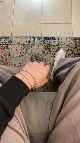 Customer photo review of solid silver 8ball bracelet