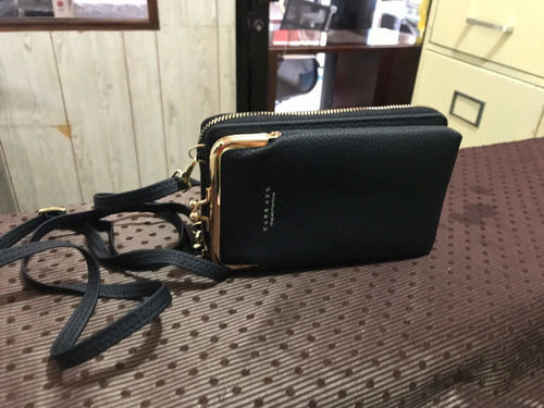 Customer photo review of Crystal Leather Shoulder Bag