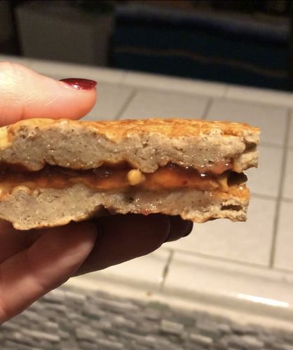 Customer photo review of Shannon Sharpe's Banana Bread Viking Waffles