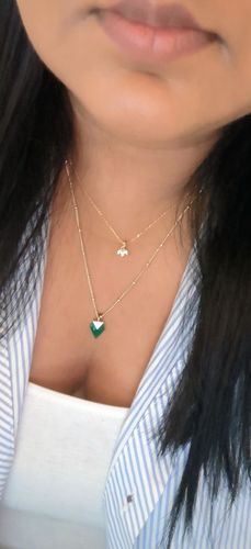Customer photo review of Green Onyx Gemstone Necklace