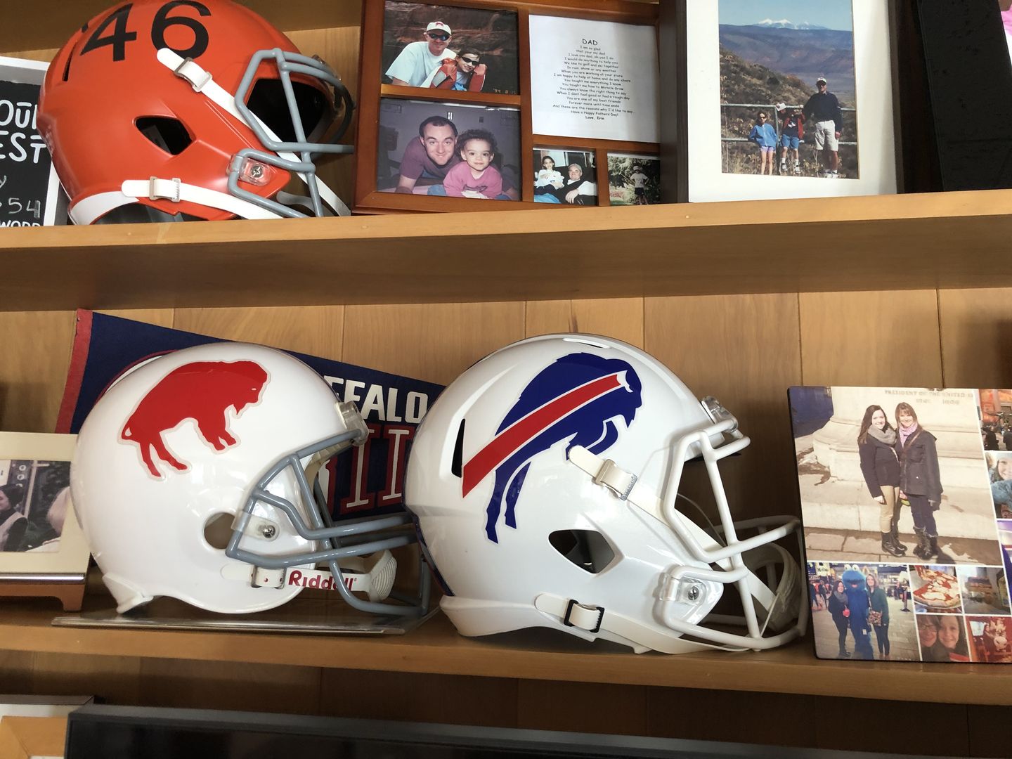 Customer photo review of Buffalo Bills Riddell Speed Full Size Replica Football Helmet