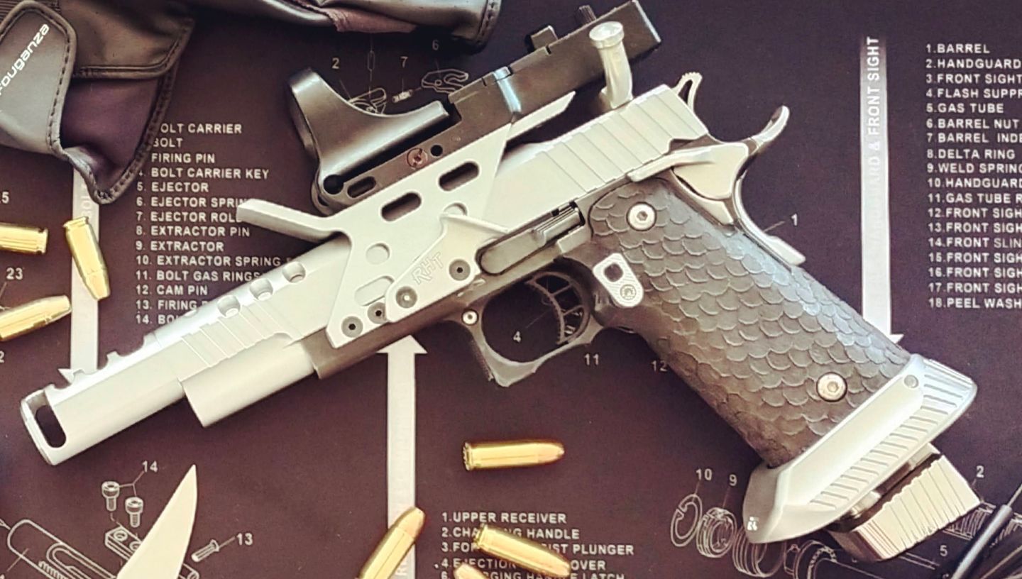 Customer photo review of STI 2011 Staccato/BUL Armory | Brass | Double Stack Long Magazine Base Pad Set