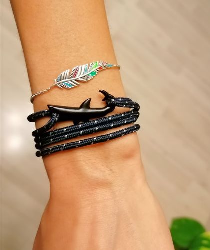 Customer photo review of "Shark" tracking bracelet