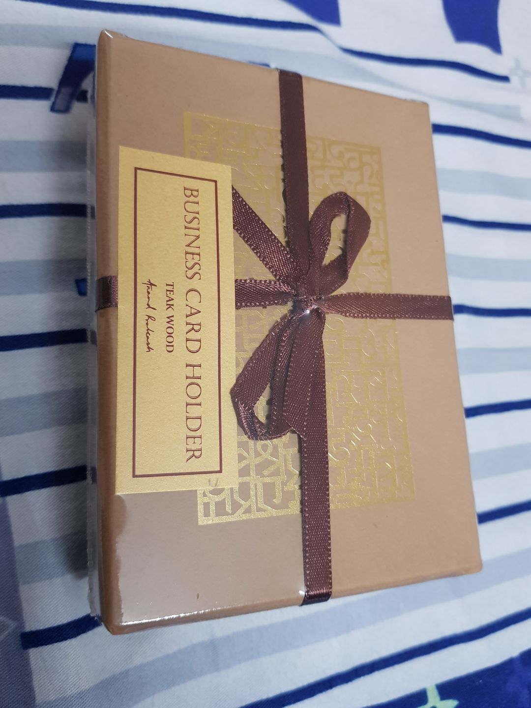 Customer photo review of Business Card Holder Teakwood