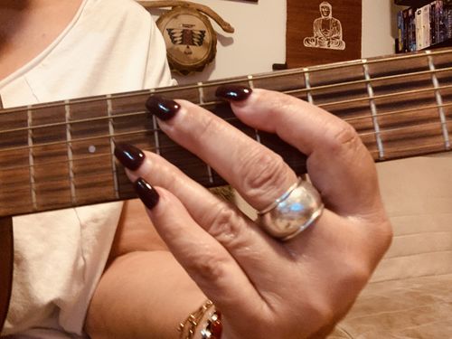 Customer photo review of Sterling Silver Meditation Spin Dome Ring