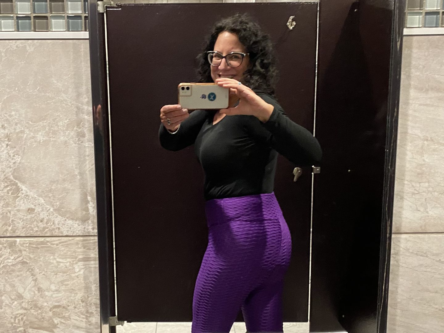 Customer photo review of Anti-Cellulite High Waisted Textured Leggings