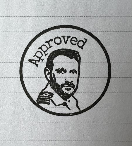 Customer photo review of Self-Inking Face Stamp