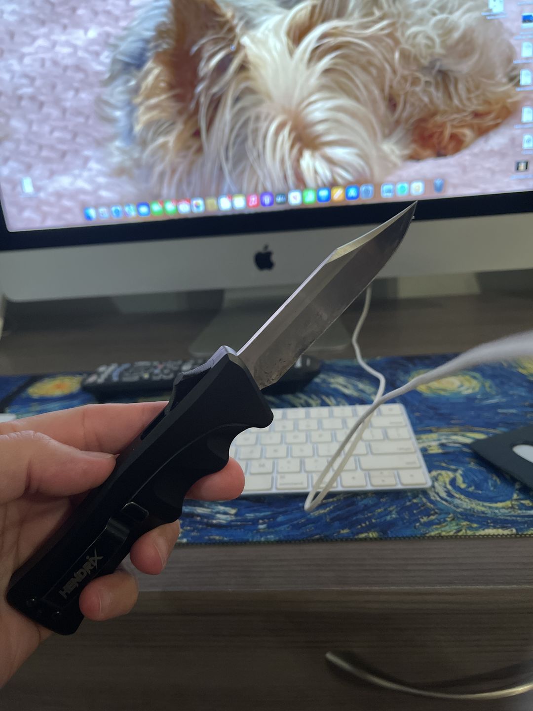 Customer photo review of *New Arrival* Black D2 Clip Point Mamba Hendrix OTF