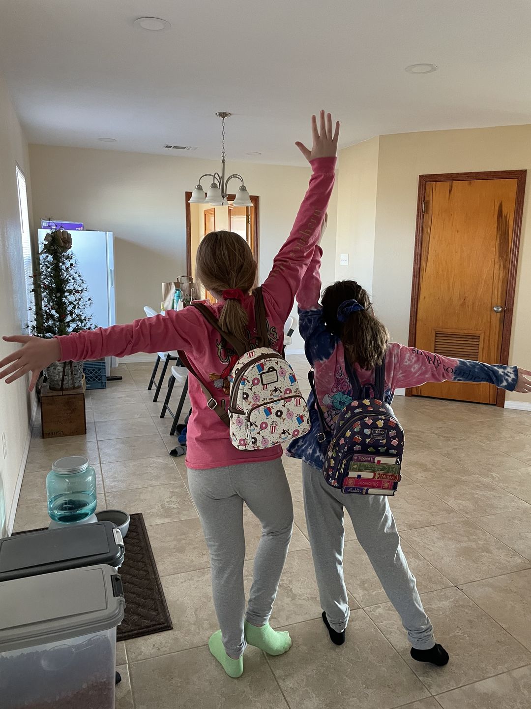 Customer photo review of 707 Street Exclusive - Disney Tinkerbell Glow in the Dark Allover Print Mini Backpack w/ Teal Straps - December Preorder