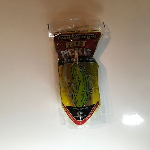 Customer photo review of Van Holten's Jumbo Hot & Spicy Pickle In-a-Pouch