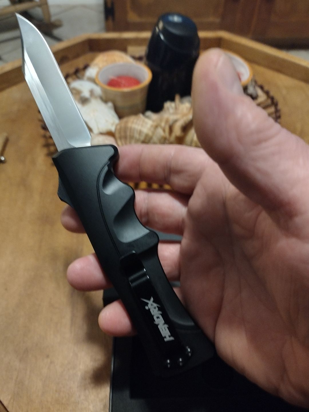 Customer photo review of *New Arrival* Black D2 Clip Point Mamba Hendrix OTF