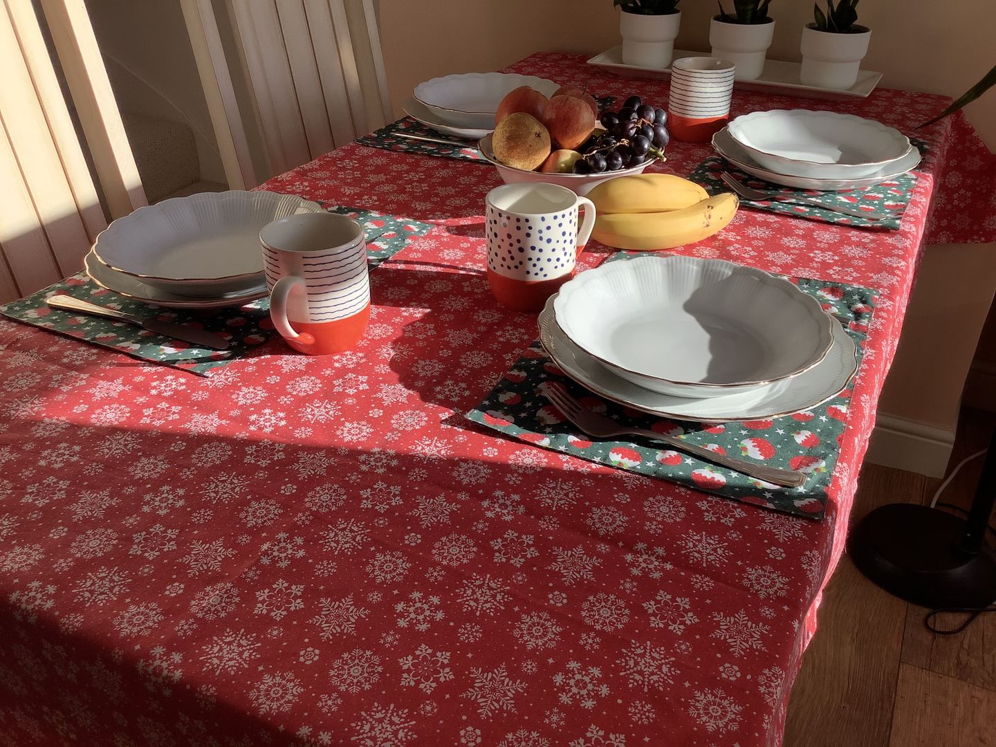 Customer photo review of All Over Snowflakes Polycotton Fabric