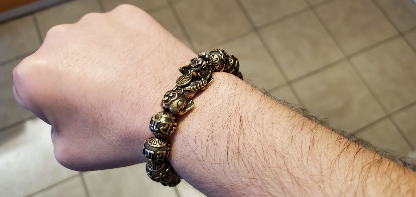 Customer photo review of Pure Copper Pixiu Mantra Bracelet