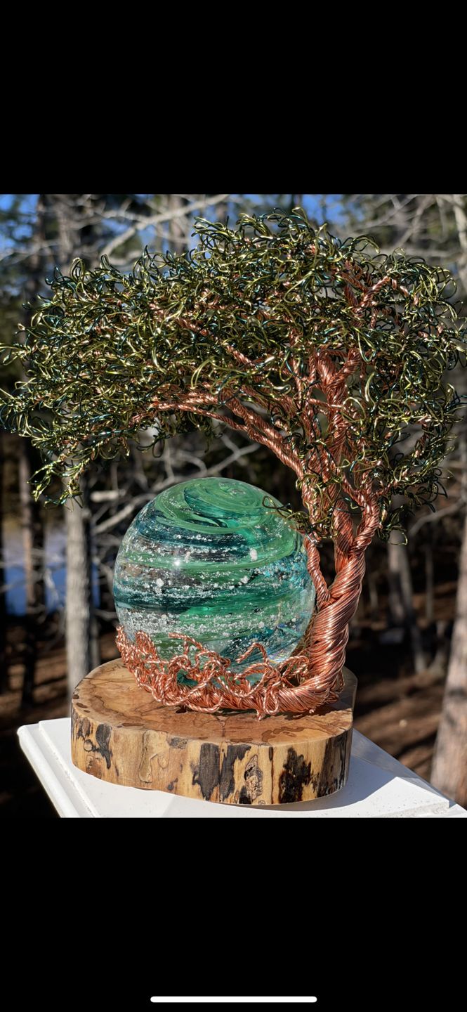 Customer photo review of Reading Tree Of Life with Tranquil Swirl Orb