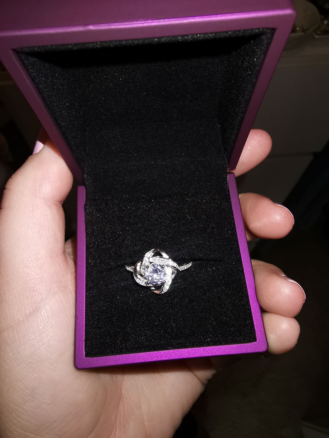 Customer photo review of Daughter | I Held You First | Love Knot Ring