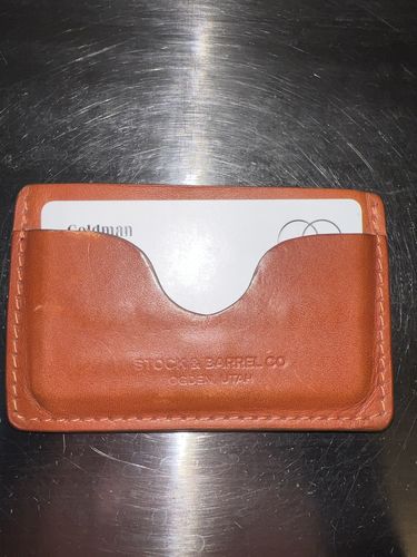 Customer photo review of Blemished | No.54 | 'Chestnut' Minimalist Leather Wallet
