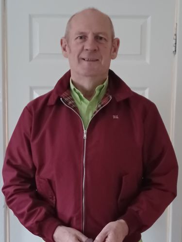 Customer photo review of Mens Classic Harrington Jacket - Burgundy