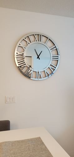 Customer photo review of 32" Luxury Real Mirrored Clock