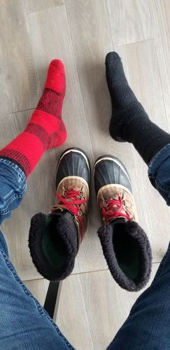 Customer photo review of J.B. Field's Icelandic "30 Below XLR" Merino Wool Thermal Sock