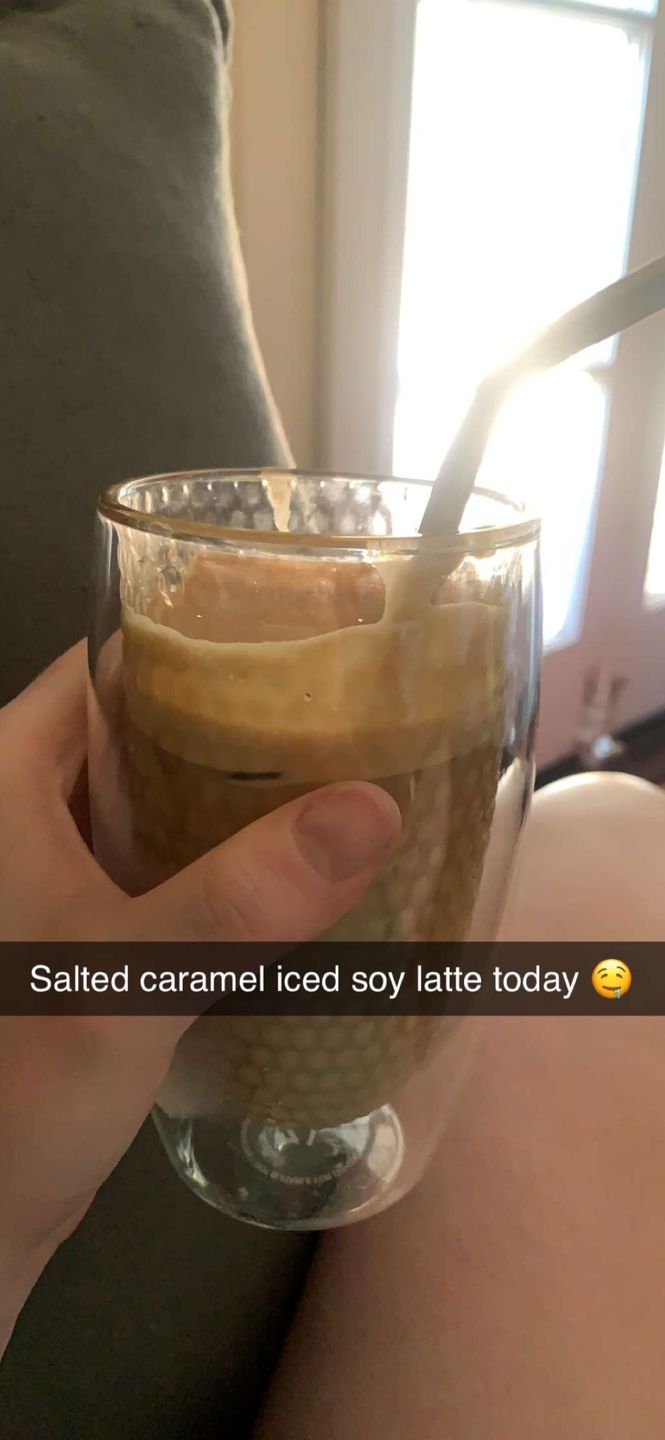 Customer photo review of Salted Caramel Coffee Syrup