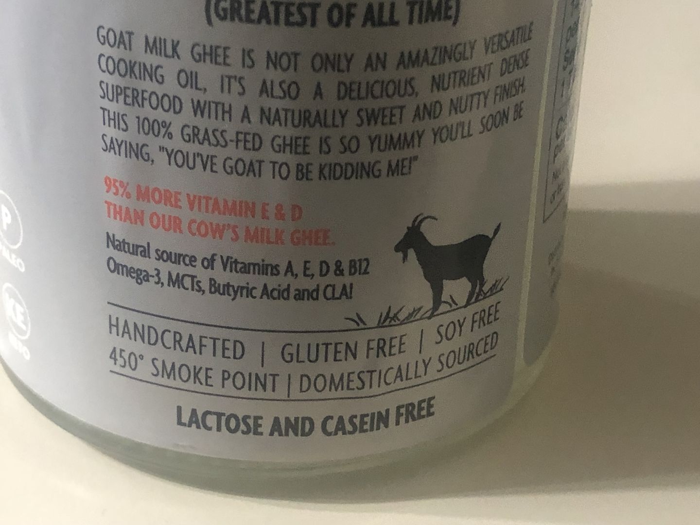 Customer photo review of Grass Fed Goat Milk Ghee (7.5 oz)