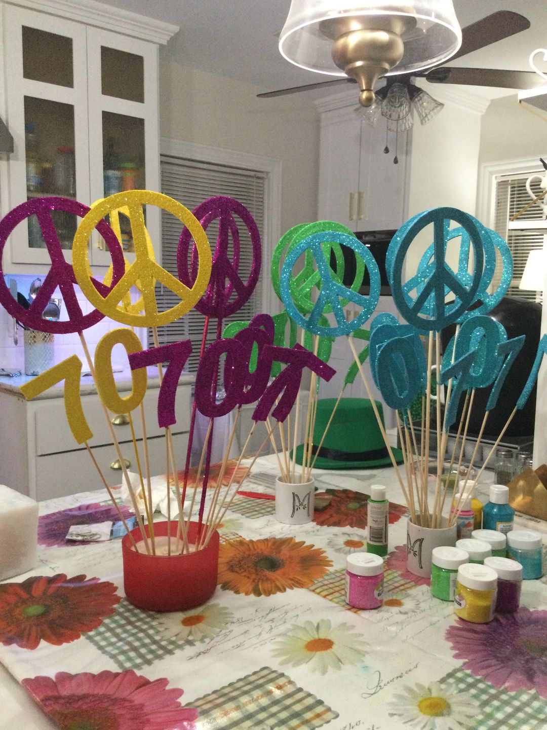 Customer photo review of Unfinished Wooden Peace Symbol Shape - Craft - up to 24" DIY