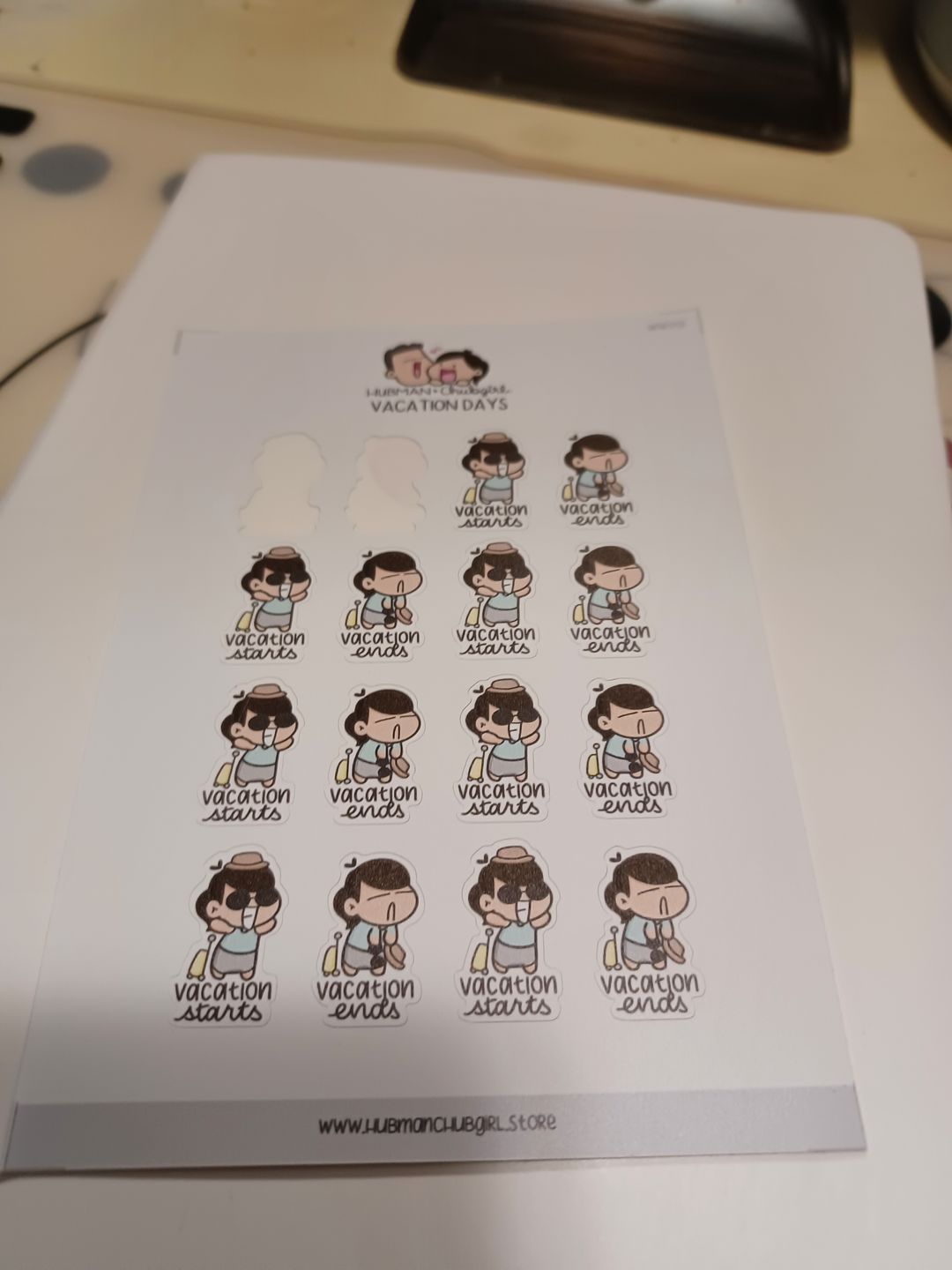 Customer photo review of Vacation Days Planner Stickers