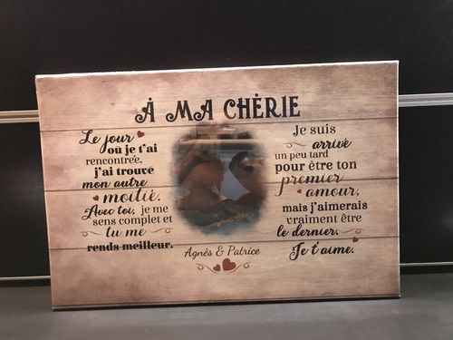 Customer photo review of À ma chérie (Photo) - Toile partenaire