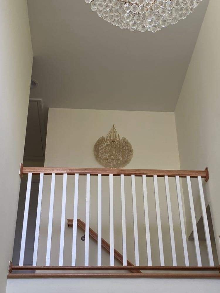 Customer photo review of Ayatul Kursi Shiny Gold Polished Metal Islamic Wall Art
