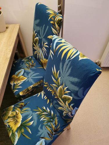 Customer photo review of Housse De Chaise Motif Extensible - SOLISILAS