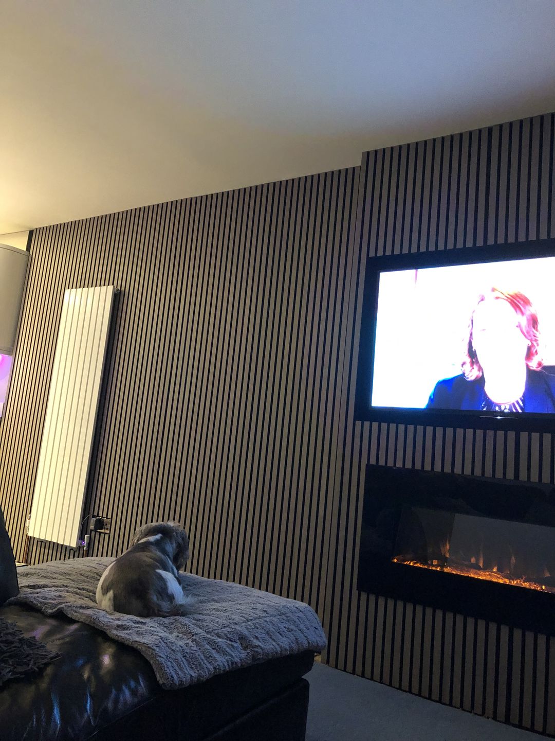 Customer photo review of SlatWall Acoustic Grey Oak
