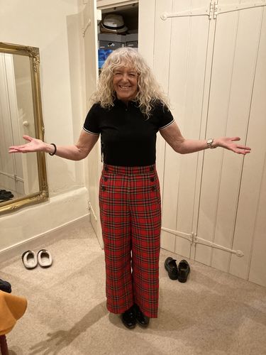 Customer photo review of Womens Tipped Polo Shirt - Black/White
