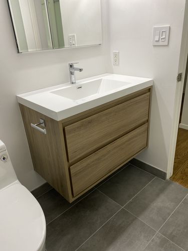 Customer photo review of Saggia Floating Vanity