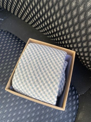 Customer photo review of Olive Gingham Seersucker