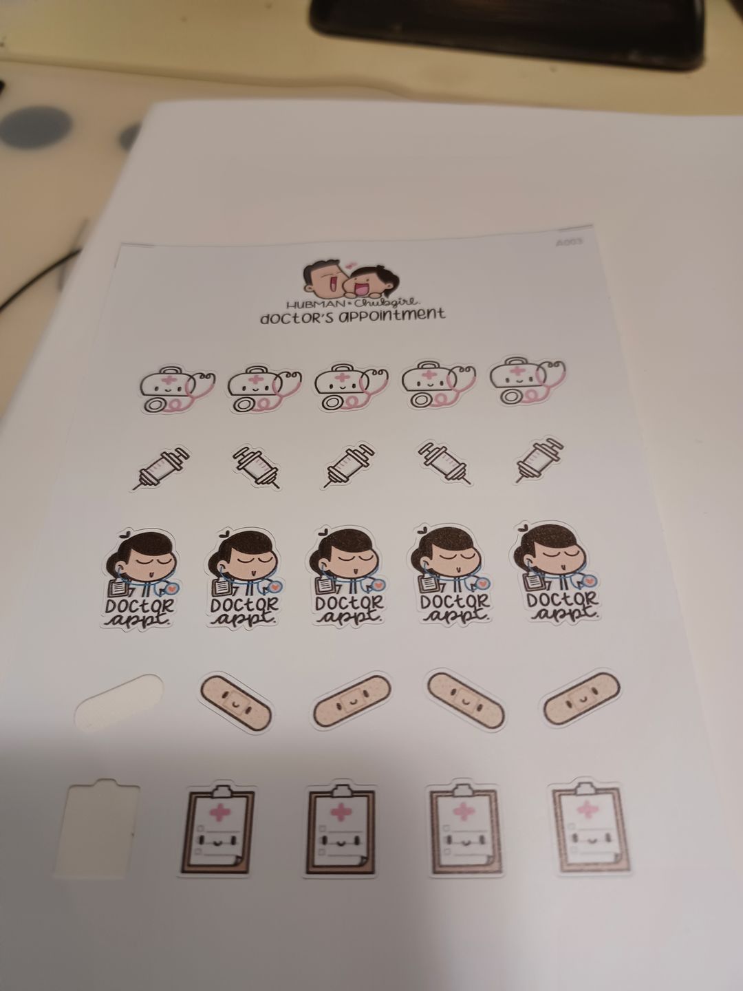 Customer photo review of Doctor's Appointment Planner Stickers