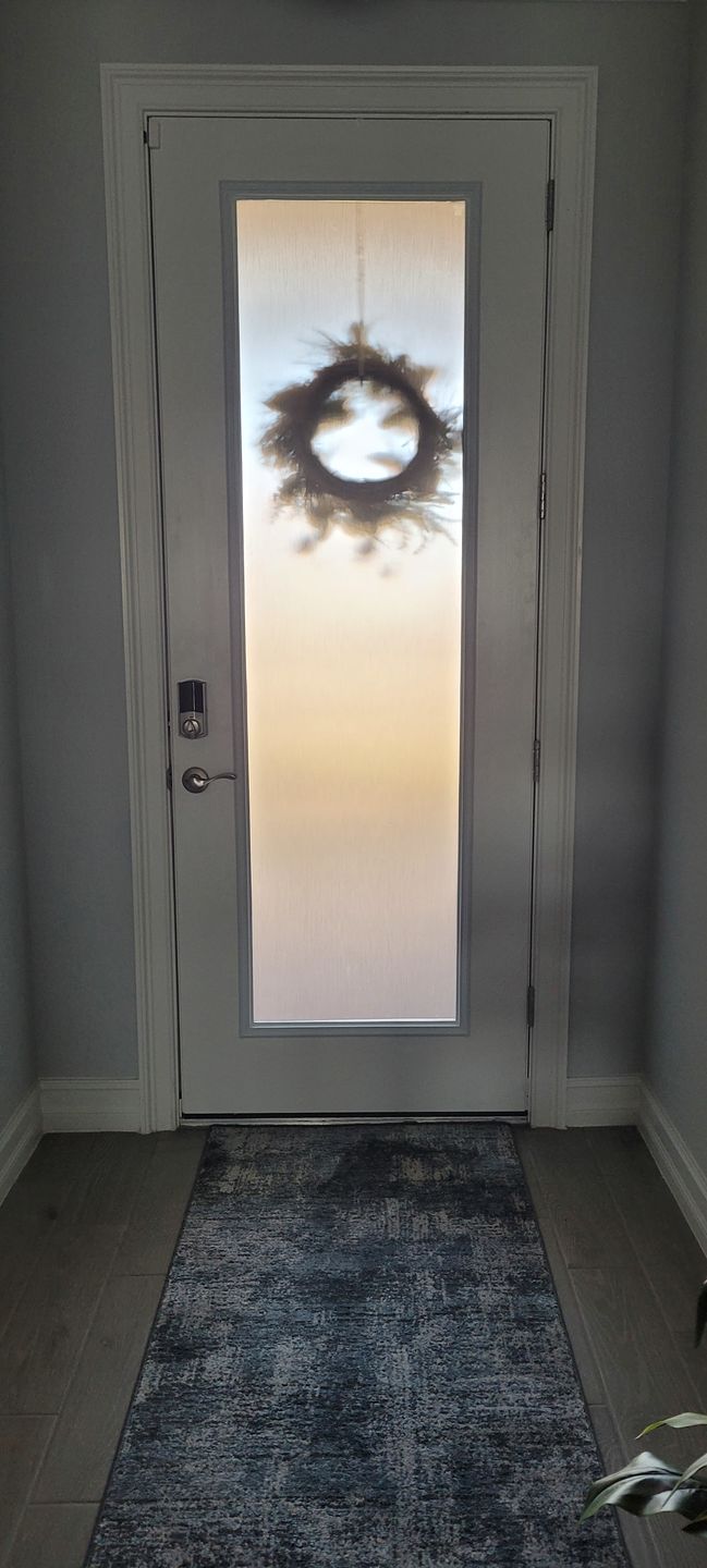 Customer photo review of Clear 1 Lite Glass and Frame Kit (Tall Full Lite 22" x 80" Glass Size)