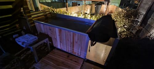 Customer photo review of Wood Burning Hot Tub