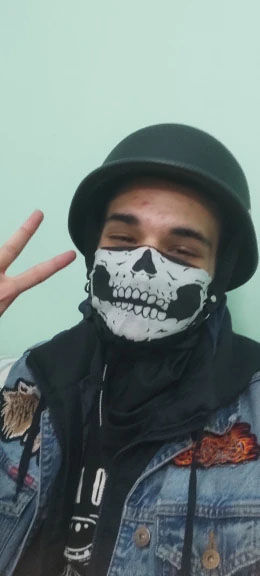Customer photo review of Lightweight Half Face German Style DOT Slayer Style Helmet - Matte Black