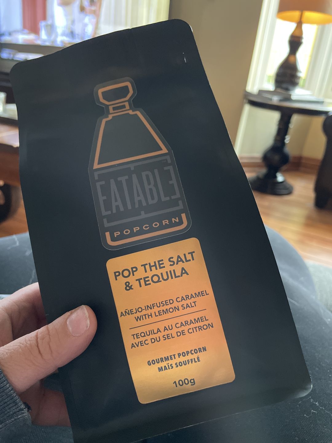 Customer photo review of Pop the Salt & Tequila (4.4oz)  - Añejo Infused Caramel Popcorn