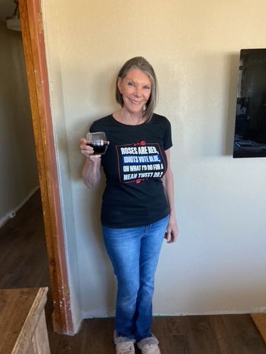 Customer photo review of Guns Whiskey Steak And Freedom Glassware