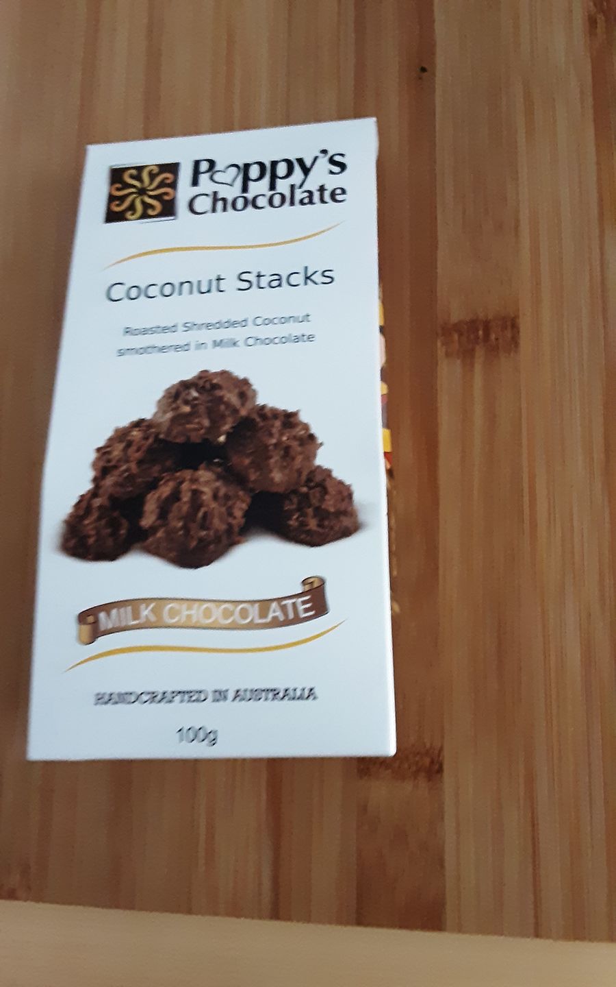 Customer photo review of Chocolate Coconut Stacks 100g