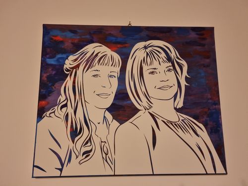 Customer photo review of Porträt auf Leinwand zum Selbermalen