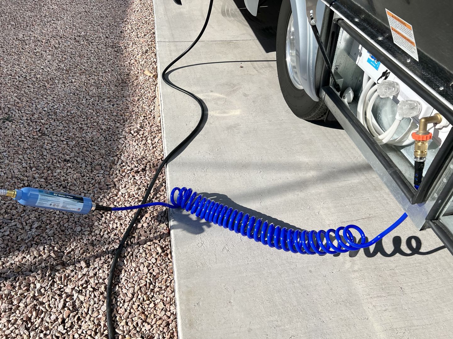 Customer photo review of RV Water Hose with AIR GEAR Storage Bag